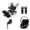 Bugaboo Kinderwagen 3 in 1 Fox 5 Renew Complete Black | Heritage Black Misty White + Cybex Autostoel Groep 0 Cloud T I Size Sepia Black + Draaibare Base T Black + Autostoel adapters
