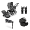 Bugaboo Kinderwagen 3 in 1 Fox 5 Renew Complete Graphite | Moon Grey + Bugaboo Autostoel Otter by Nuna Groep 0 + Draaibare Isofix Base 360 + Autostoel adapters
