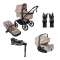Bugaboo Kinderwagen 3 in 1 Fox 5 Renew Complete Black | Desert Taupe Melange + Bugaboo Autostoel Otter by Nuna Groep 0 + Draaibare Isofix Base 360 + Autostoel adapters