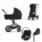 Cybex Priam Kinderwagen 3 In 1 Matt Black Sepia Black + Isofix Base