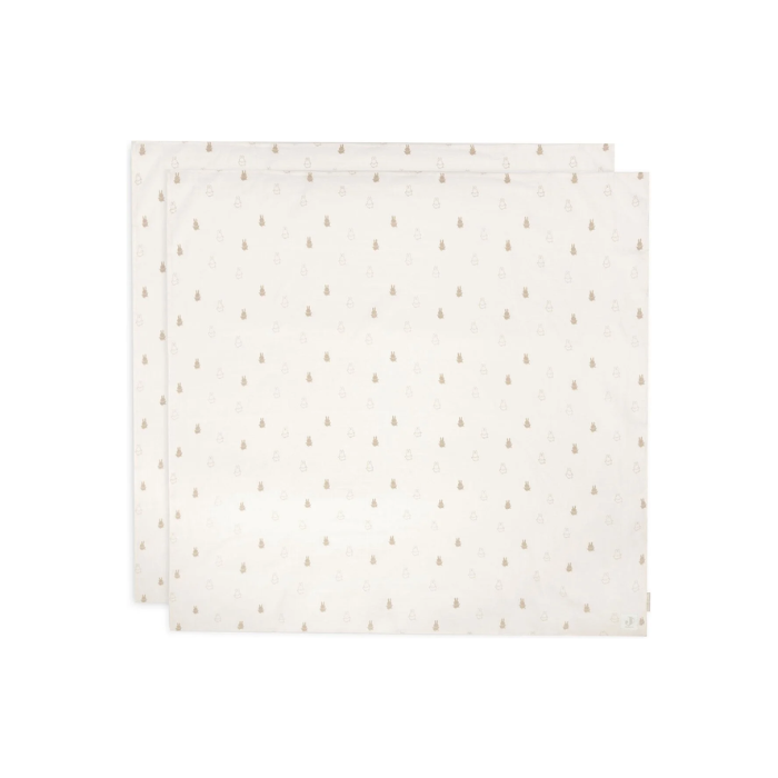 Jollein Hydrofiele Doek Large 115x115cm Happy Miffy Nougat (2-Pack)