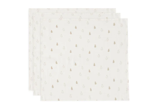 Jollein Hydrofiele Doek Small 70x70cm Happy Miffy Nougat (3-Pack)