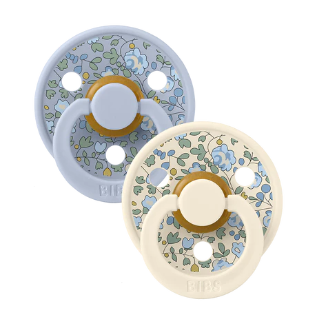 BIBS x Liberty 2 PACK Colour Eloise Latex Size 1 Dusty Blue Mix