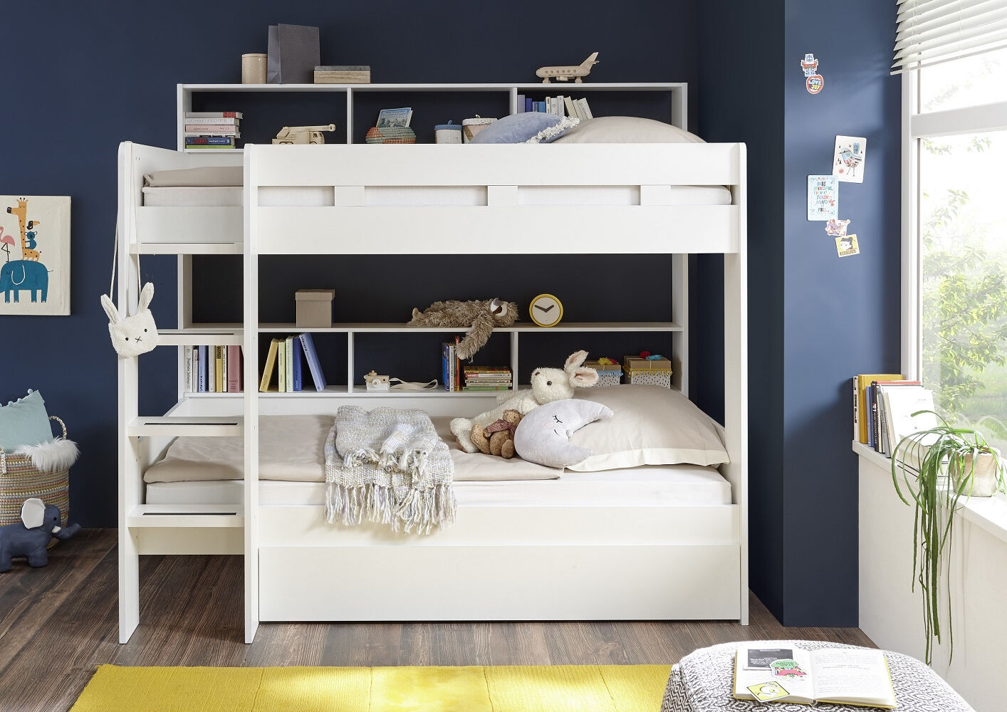 Stapelbed Gaius Wit Inclusief Bedlade En Twee Rol Lattenbodems