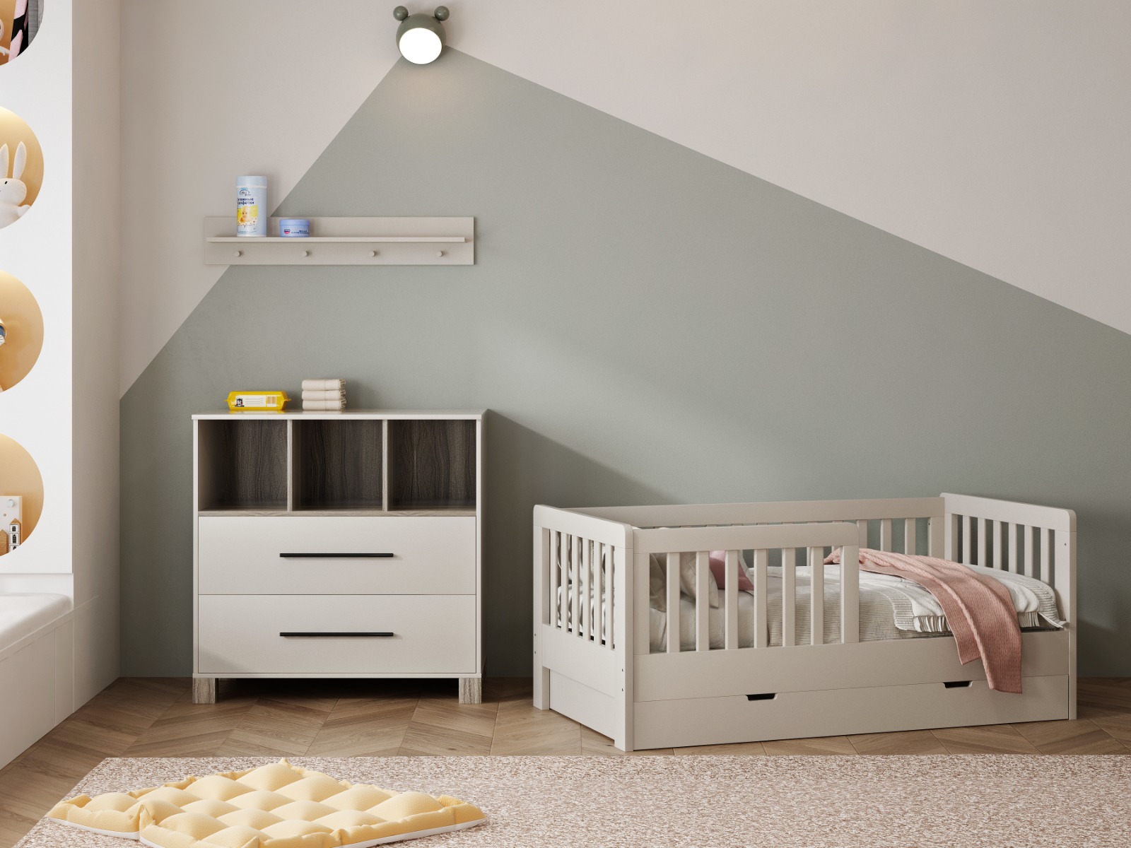 Cabino Peuterkamer Met Lade Joan Clay 2 Delig met Commode Geneve