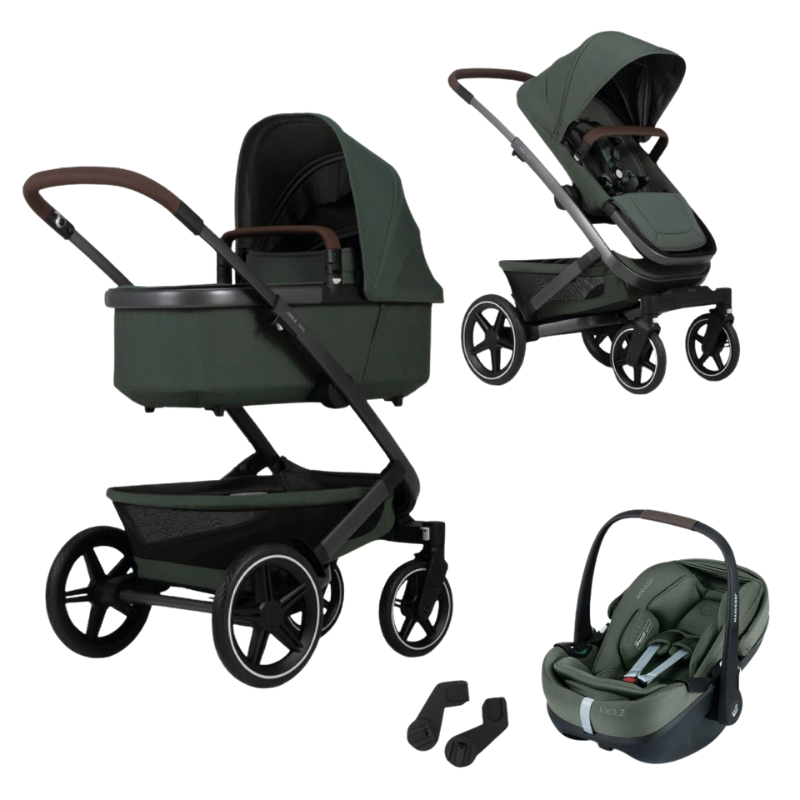 Joolz Kinderwagen 3 in 1 Geo3 Forest Green + Joolz Maxi-Cosi Groep 0 Autostoel Pebble 360 Pro