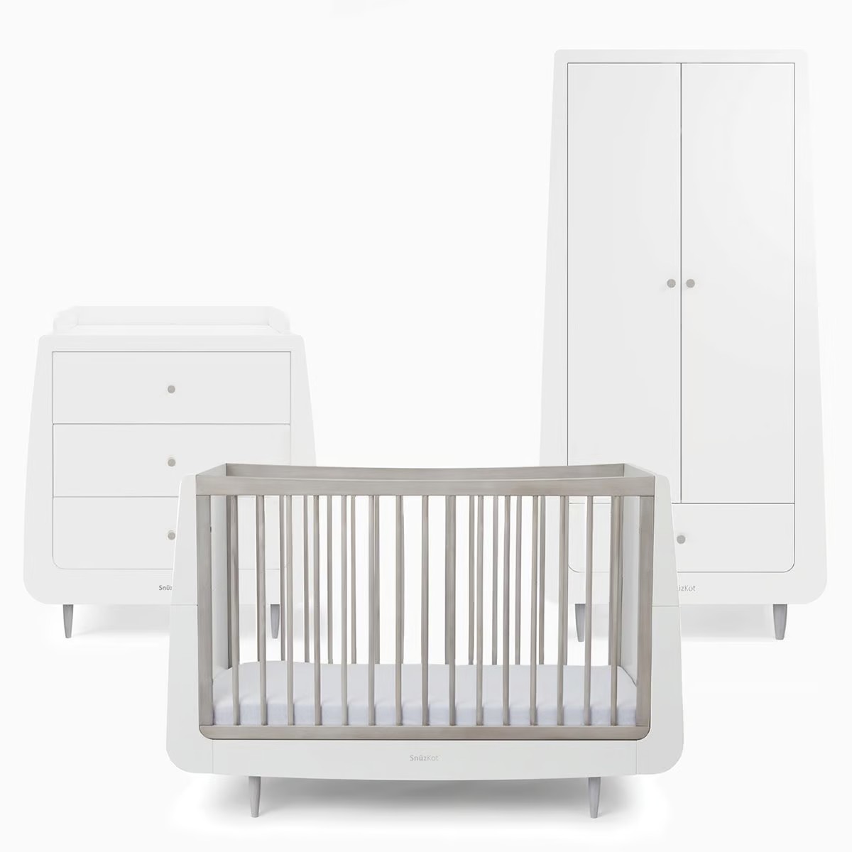 SnuzKot Skandi Babykamer 3-Delig Silver Birch Natural Edit