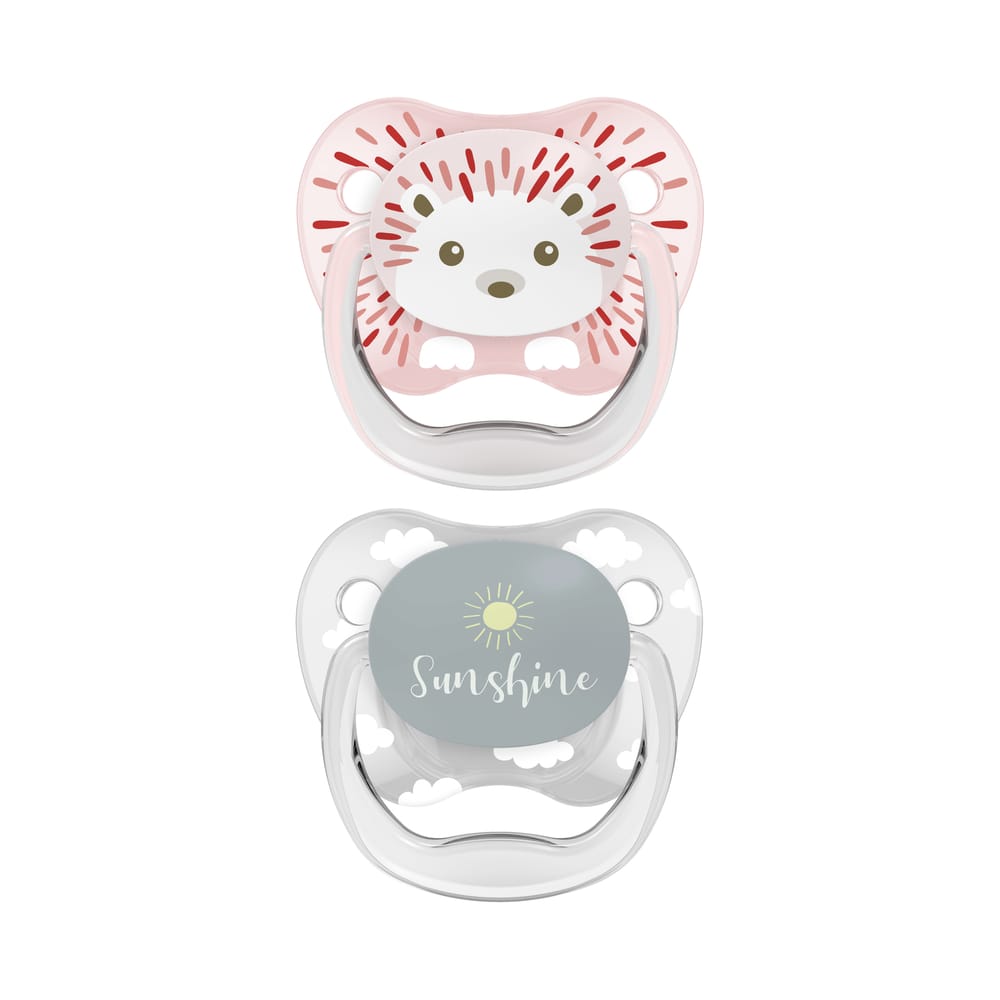 Dr Brown's Fopspeen Fase 1 Roze 2-pack Animal Faces