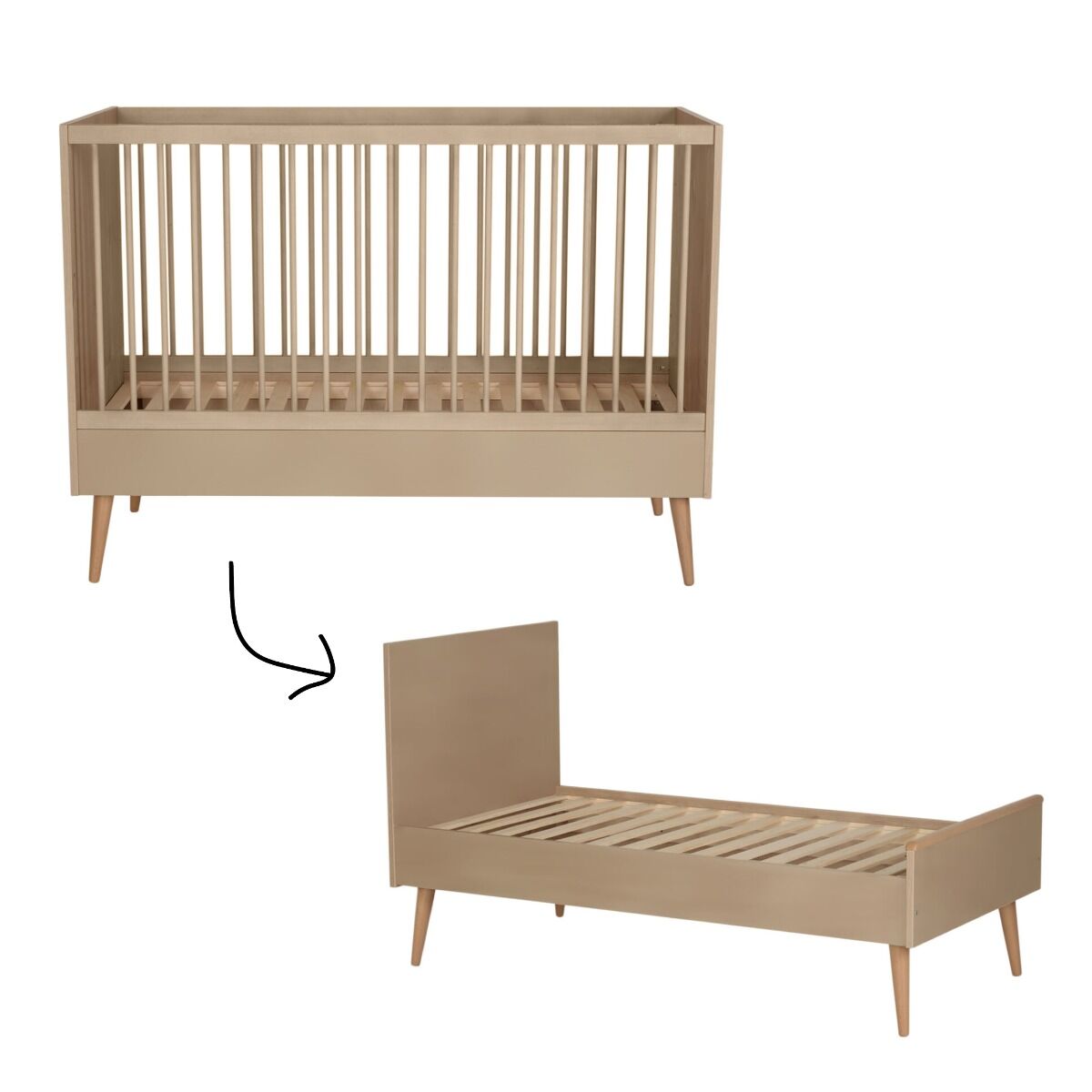 Quax Doorgroeiledikant Cocoon Latte 70 x 140 cm