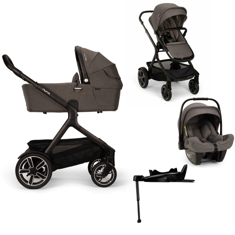 Nuna Kinderwagen 3 in 1 DEMI™ next Thunder + Autostoel PIPA™ next + Nuna 360° base