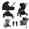 Topmark Kinderwagen 2 In 1 Diaz Black + Cabino Autostoel 360 I-Size & Base