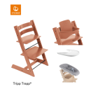 Stokke® Kinderstoel Tripp Trapp® Terracotta  + Newborn Set™ + Baby Set™ Terracotta + Tray™