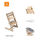 Stokke® Kinderstoel Tripp Trapp® Wild Wood + Newborn Set™ + Baby Set™ Natural + Tray™