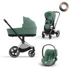 Cybex Priam Kinderwagen 3 In 1 Leaf Green Dark Green Kies Kleur Frame Met Cybex Autostoel Cloud T