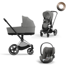 Cybex Priam Kinderwagen 3 In 1 Mirage Grey Dark Grey Kies Kleur Frame Met Cybex Autostoel Cloud T