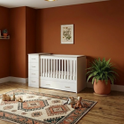 Cabino Combi Ledikant Memphis Wit Grijs Met Matras 