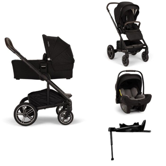 Nuna Stroller 3 in 1 MIXX next Caviar + Car Seat PIPA next + Nuna ISOFIX  base | Baby & Toddler Megastore