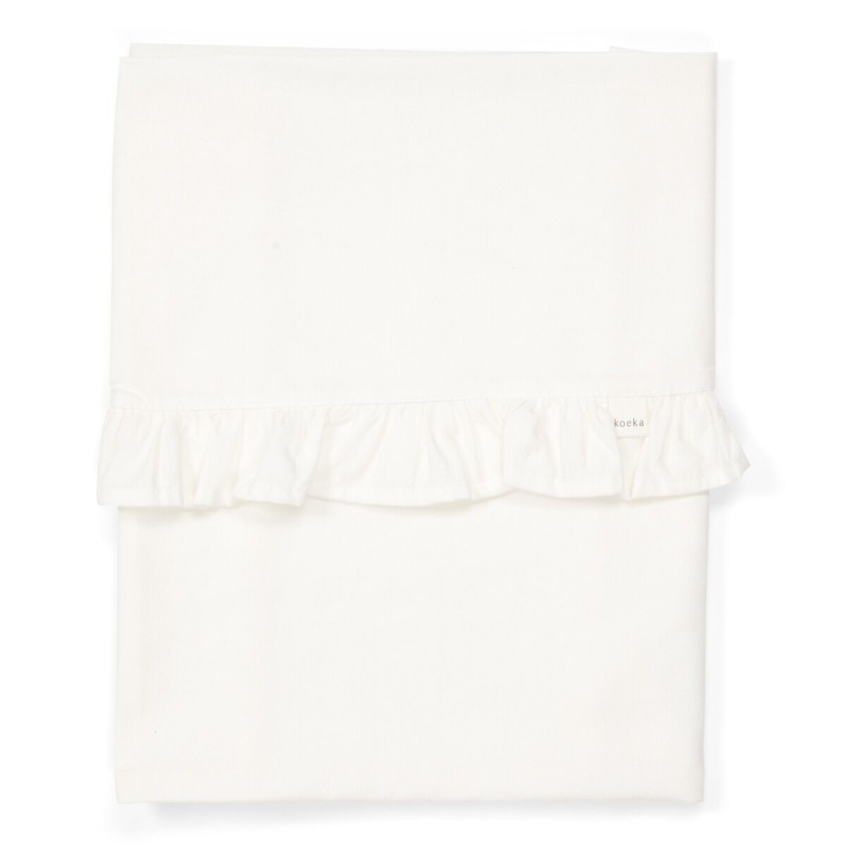 Koeka baby wieglaken Ruffle 80x100 cm wit/warm white online kopen