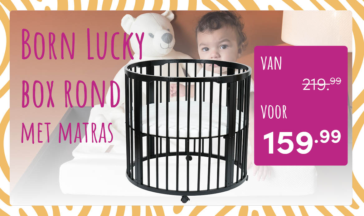 Born Lucky Box Rond Met Matras | Baby & Tiener Megastore