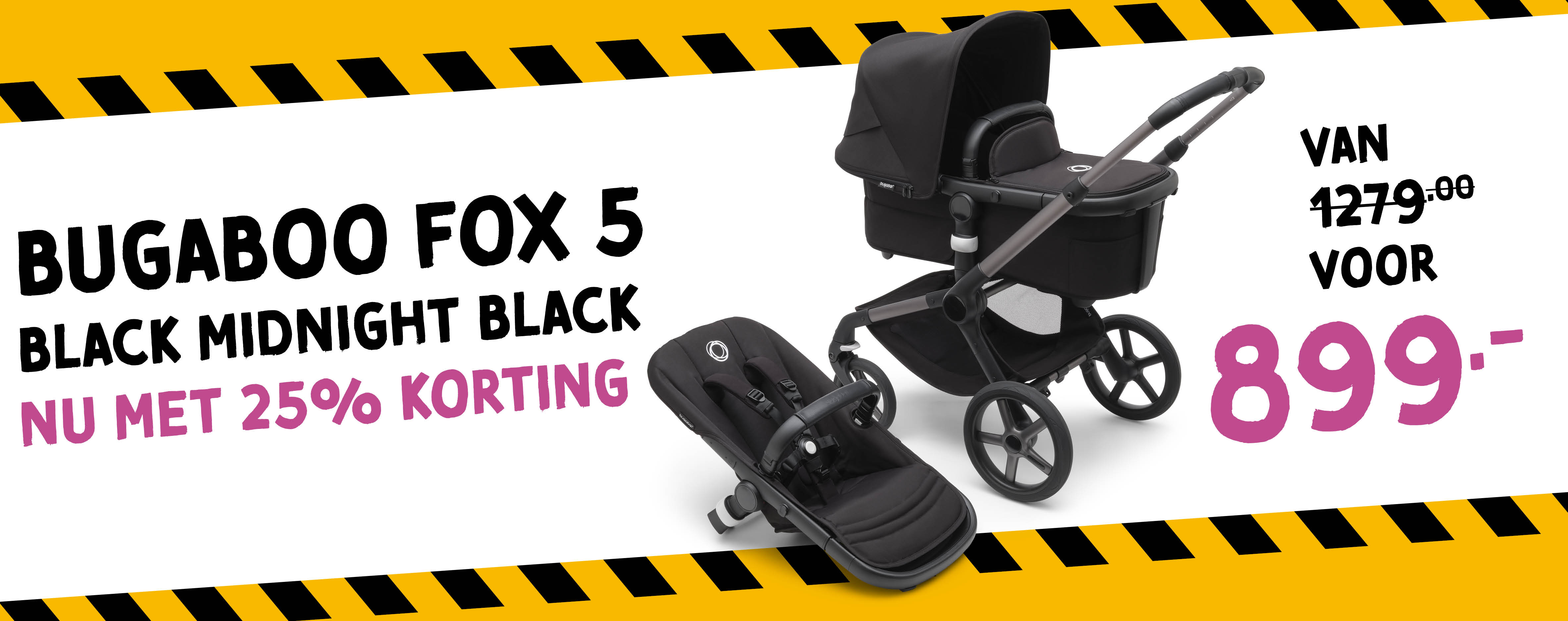 Bugaboo Fox5 Black Midnight Black | Baby & Tiener Megastore